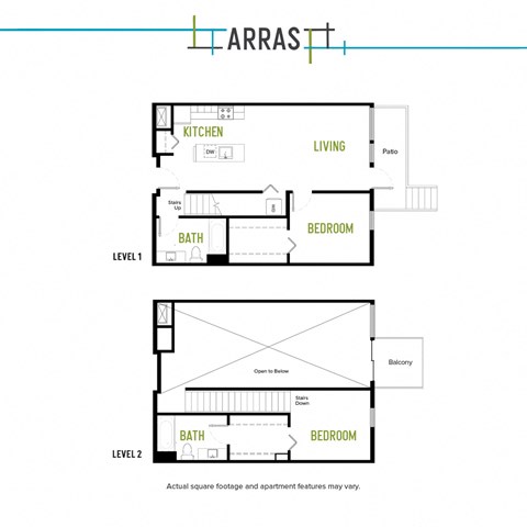 Floor plan for 2 beds, 2 baths, 1183 sqft